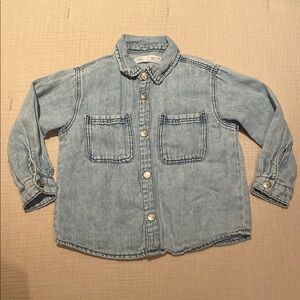 Zara Denim Snap Button Shirt